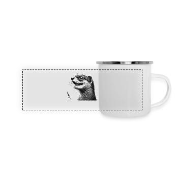 Hermine - Mug panoramique émaillé - blanc - Devant