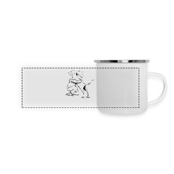 Journée mondiale des câlins - Mug panoramique émaillé - blanc - Devant