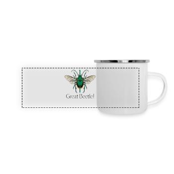 GRANDE ABEILLE - Mug panoramique émaillé - blanc - Devant