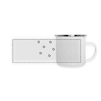 Trous de balles Pistolet Fusil Trous de balle - Mug panoramique émaillé - blanc - Devant