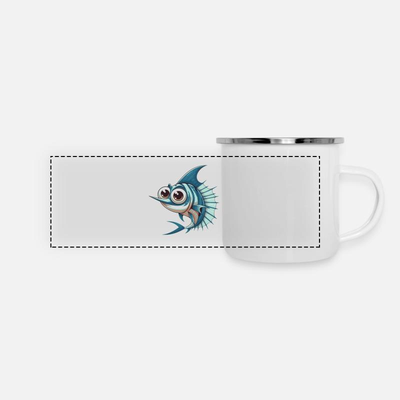 Swordfish - Panoramic Camper Mug - white