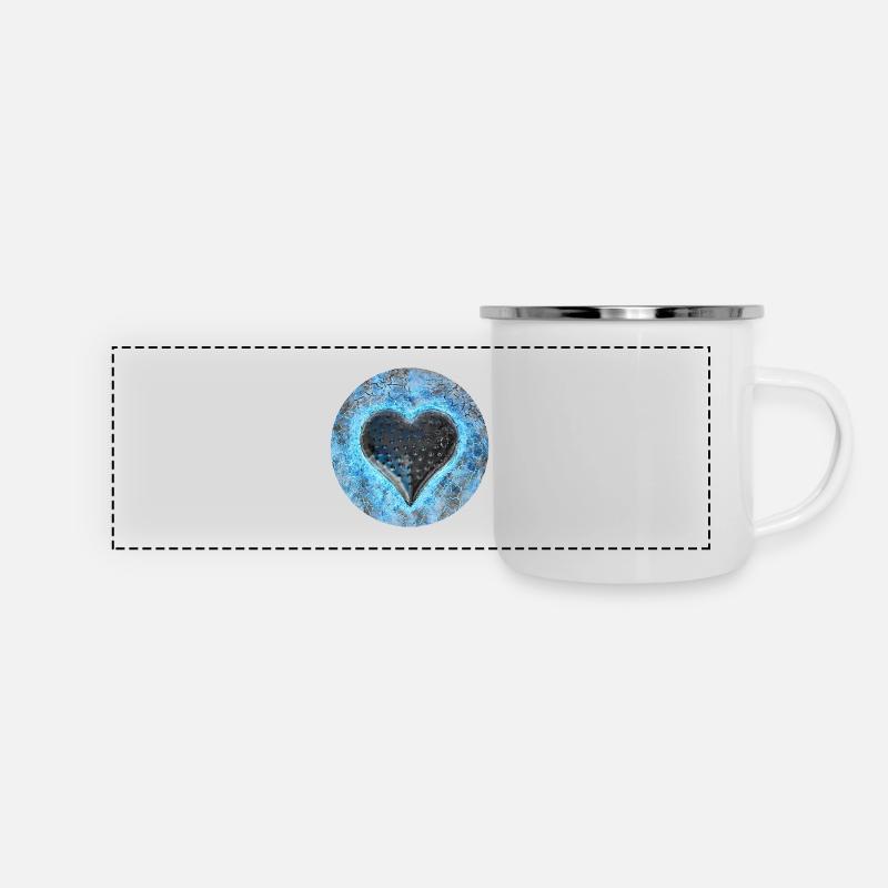 Glowing Heart /Spirit-Soul Collection - Panoramic Camper Mug - white