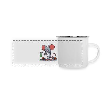Drunk Mouse - Panoramic Camper Mug - white - Front