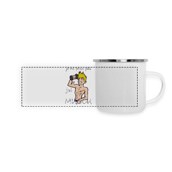 Je ne peux pas j'ai muscu - Mug panoramique émaillé - blanc - Devant