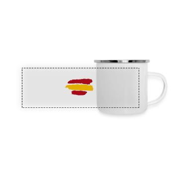 drapeau Espagne - Mug panoramique émaillé - blanc - Devant