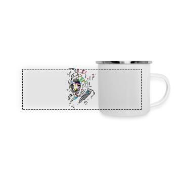 Indien - Mug panoramique émaillé - blanc - Devant