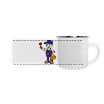 Gas and water fitter - Panoramic Camper Mug - white - Front