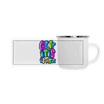 graffitis is art multicolors - Panoramic Camper Mug - white - Front