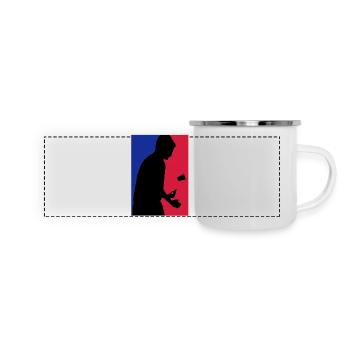 Flip Cup - Panorama Emaille-Tasse - Weiß - Vorne