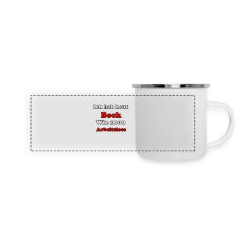 Arbeitslose - Panorama Emaille-Tasse - Weiß - Vorne