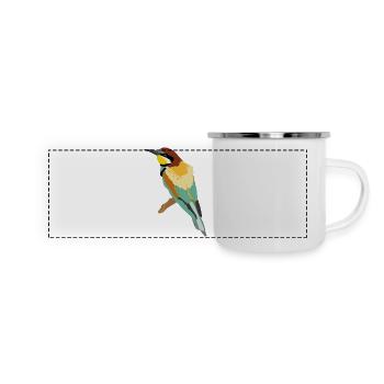 Bee-eater illustration - Panoramic Camper Mug - white - Front