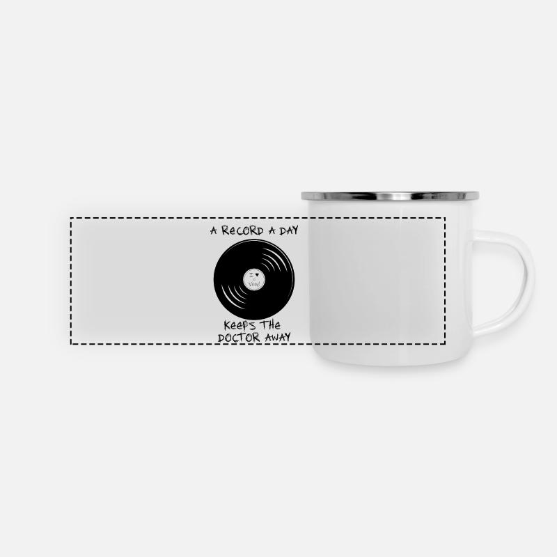 a record a day keeps the doctor away love sketch - Panoramic Camper Mug - white