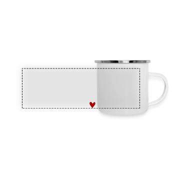 Jemand liebt Dich - Panorama Emaille-Tasse - Weiß - Vorne
