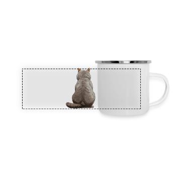 Britisch Kurzhaar - Panorama Emaille-Tasse - Weiß - Vorne