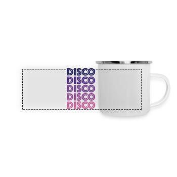 Disco Disco Disco - Panorama Emaille-Tasse - Weiß - Vorne