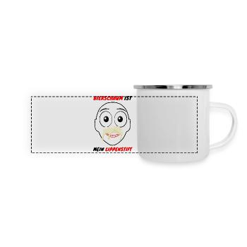 Malle Beer Foam est mon rouge à lèvres - Mug panoramique émaillé - blanc - Devant