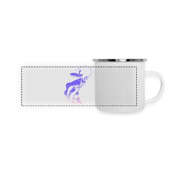 fisch, fisch, angeln, see, meer, angeln, fauna, exotisch - Panorama Emaille-Tasse - Weiß - Vorne