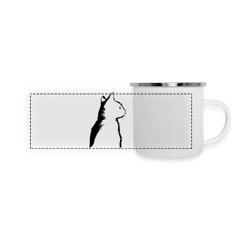 Cat, Cat Motif - Panoramic Camper Mug - white - Front