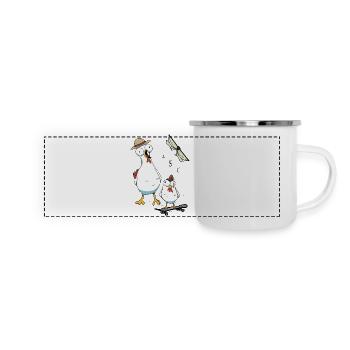 Chickens Pupils Start of School Children - Panoramic Camper Mug - white - Front