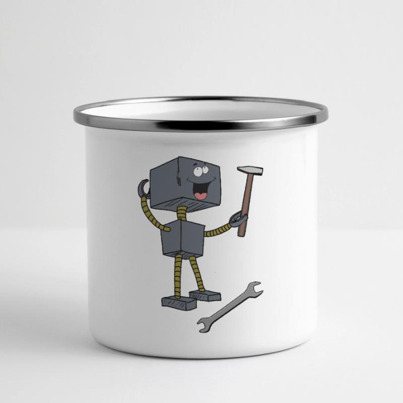 Hand Window Robot Tool Technology Technology Panoramic Camper Mug