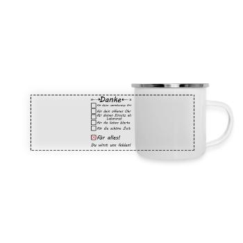Laborarzt Danke für alles Abschied Ruhestand - Panorama Emaille-Tasse - Weiß - Vorne