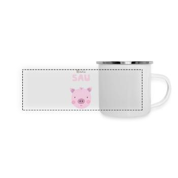Little sow pink - Panoramic Camper Mug - white - Front