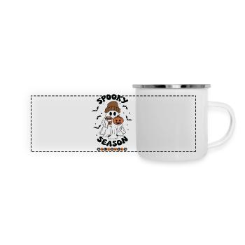 Saison effrayante Helloween - Mug panoramique émaillé - blanc - Devant