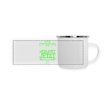 Derek en tant que célibataire - Mug panoramique émaillé - blanc - Devant