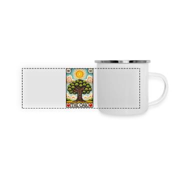 Le chêne - Mug panoramique émaillé - blanc - Devant