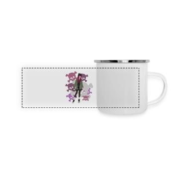 Emo Girl - Panoramic Camper Mug - white - Front