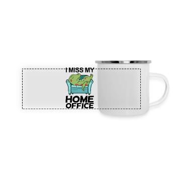 Bureau à domicile - Mug panoramique émaillé - blanc - Devant
