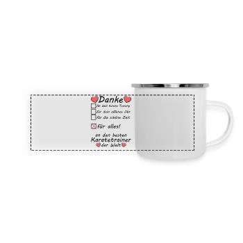 Beste Karatetrainer Karate Trainer Danke Abschied - Panorama Emaille-Tasse - Weiß - Vorne