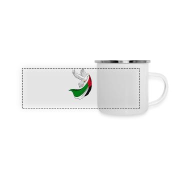 Free Palestine Design – Statement for Peace - Panoramic Camper Mug - white - Front