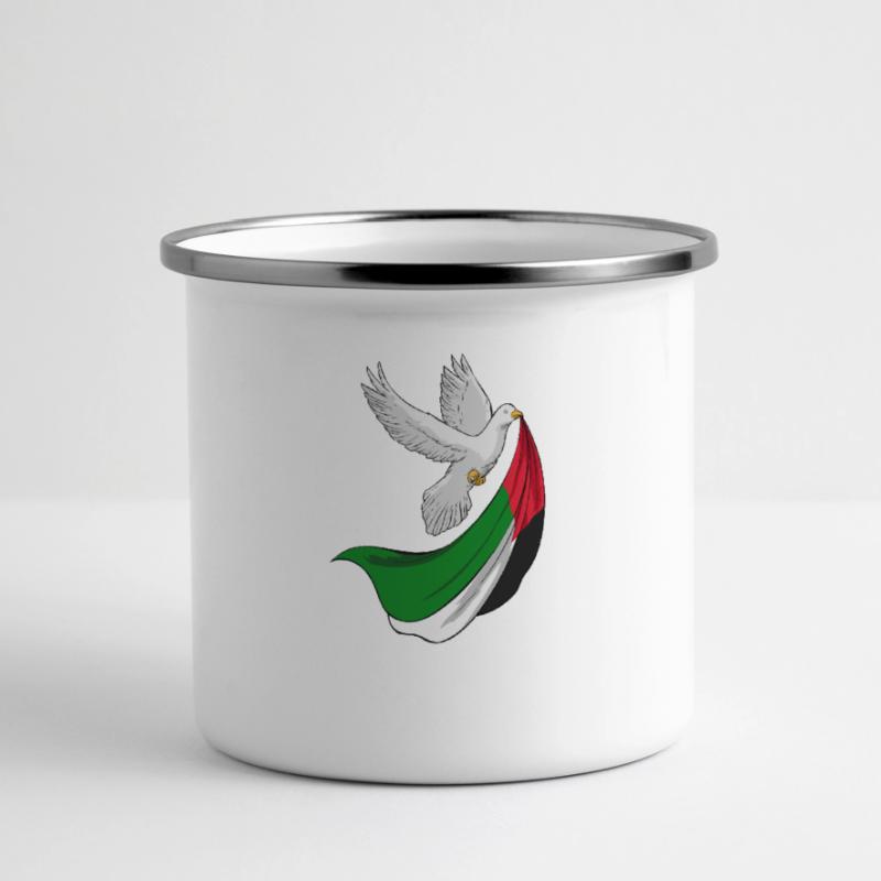 Free Palestine Design – Statement for Peace Panoramic Camper Mug