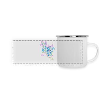 Chat Chats Enfant Enfants - Mug panoramique émaillé - blanc - Devant