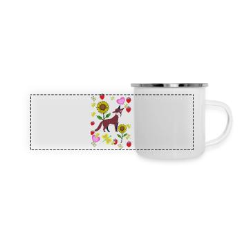 Années 80 Rétro Renard Renards Enfants Enfant Été - Mug panoramique émaillé - blanc - Devant