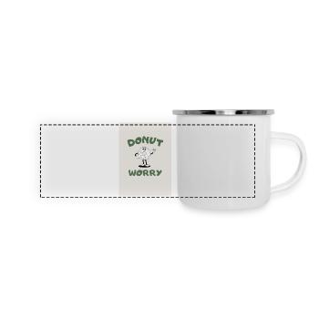 SOUCI DE BEIGNET - Mug panoramique émaillé - blanc - Devant