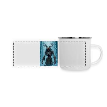Wendigo, démon cannibale émacié du folklore - Mug panoramique émaillé - blanc - Devant