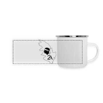 Corse du sud - Mug panoramique émaillé - blanc - Devant