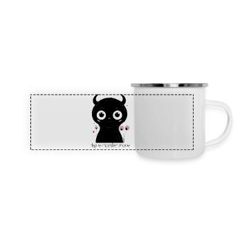 Midnight Panda Eyes Charm - Panoramic Camper Mug - white - Front