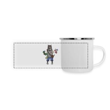 Mode Chill de Capybara - Mug panoramique émaillé - blanc - Devant