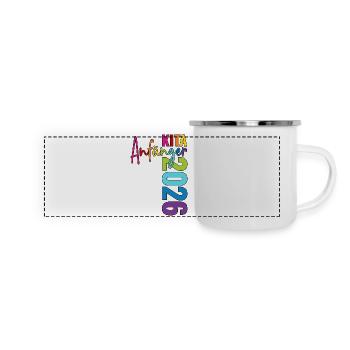 Kita Anfänger 2026 - Panorama Emaille-Tasse - Weiß - Vorne