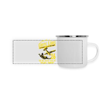 Extremer Freifall 26 - Panorama Emaille-Tasse - Weiß - Vorne