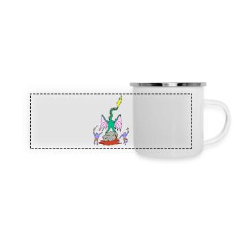Dragon Fighter - Mug panoramique émaillé - blanc - Devant
