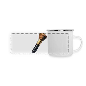 Makeup Brush Illustration - Panoramic Camper Mug - white - Front