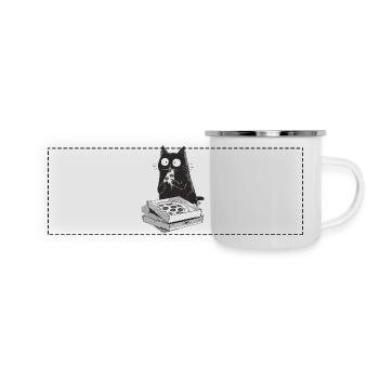 Pizza Cat - Panoramic Camper Mug - white - Front