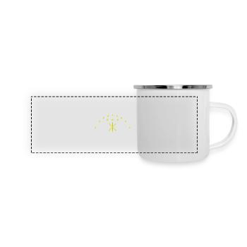 Drapeau circassien - Mug panoramique émaillé - blanc - Devant