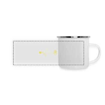 Diving Apnea Heartbeat - Panoramic Camper Mug - white - Front