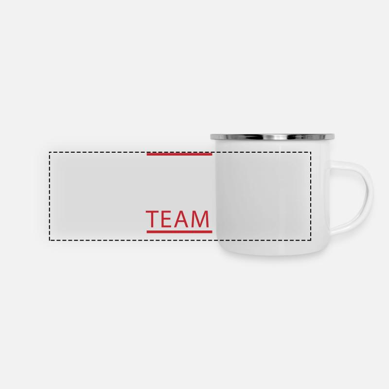 Équipe - Mug panoramique émaillé - blanc