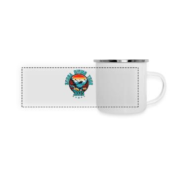 Excursion de plongée sous-marine 2025 - Mug panoramique émaillé - blanc - Devant
